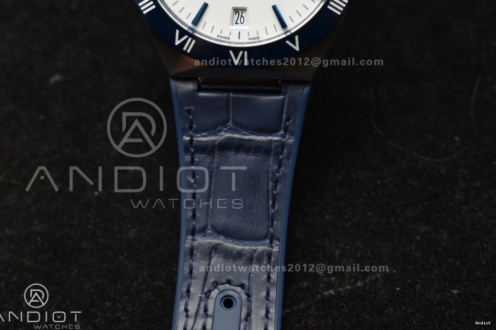 Gummy Blue VSF Best A8900 Constellation Blue White Edition 1:1 Strap Ceramic Super Clone on Dial SS 0517